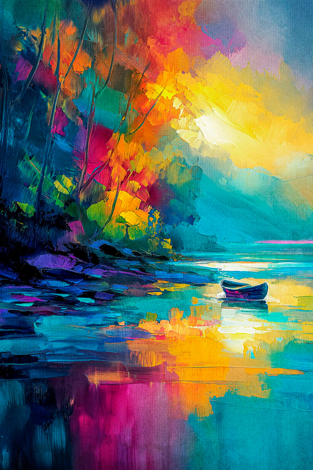 Boat Alone On Water