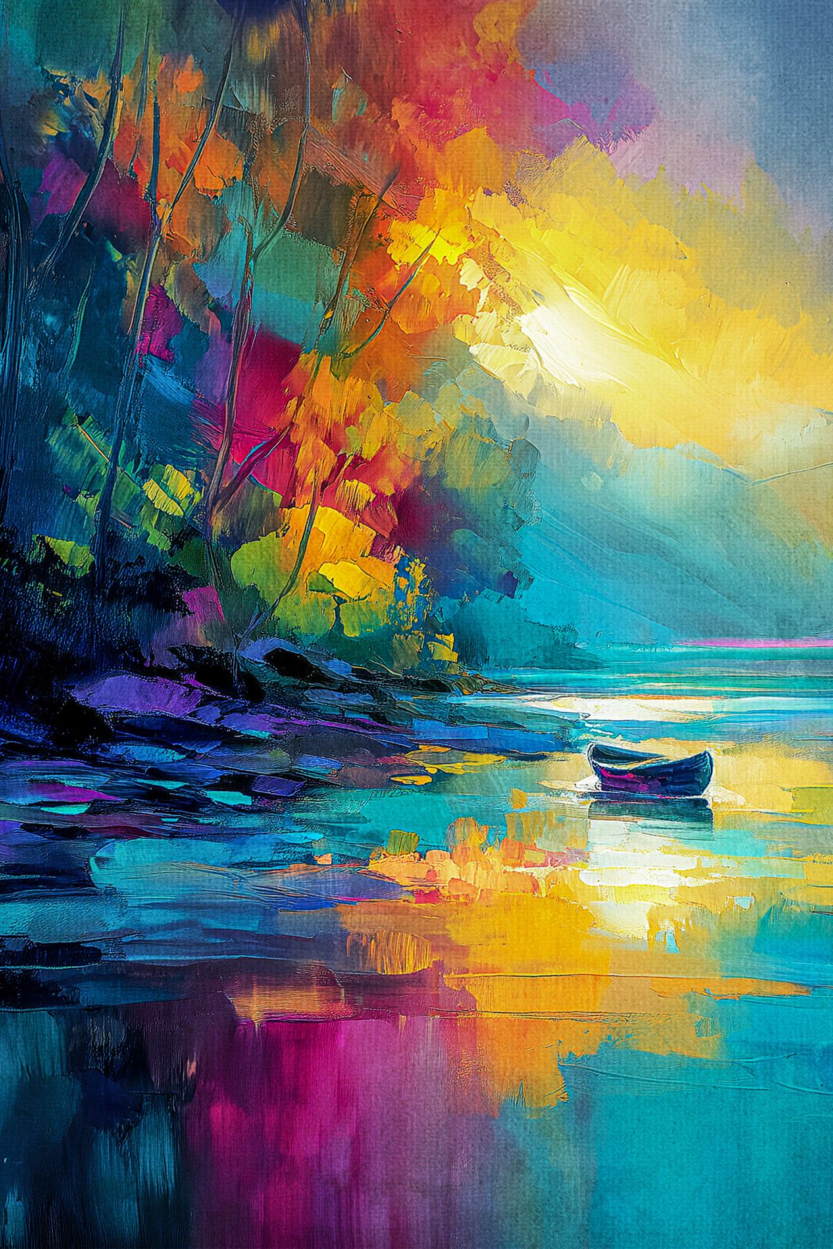 Boat Alone On Water