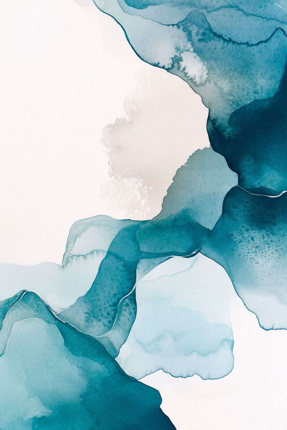 Flow Of Azure Wall Art