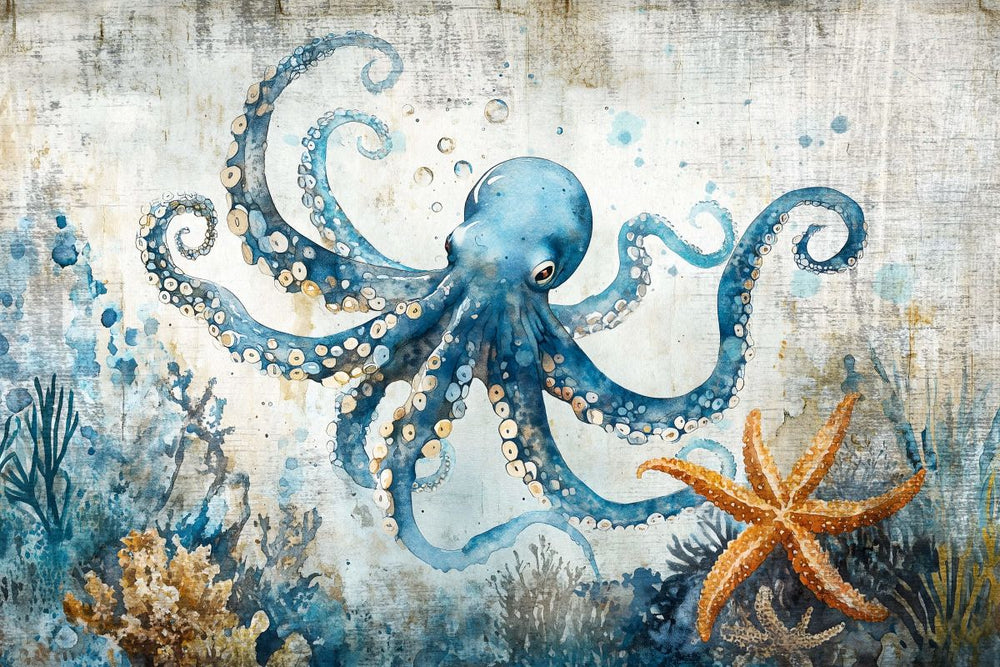 Wiggly Octopus Wall Art