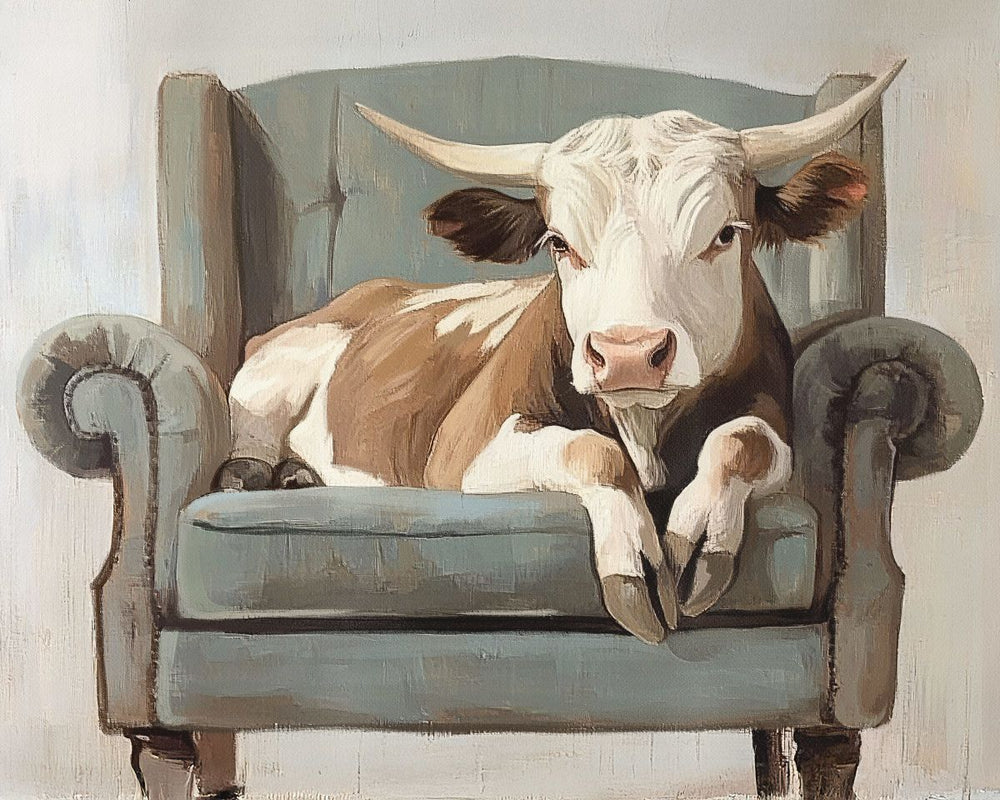 Cow Lounging In Style