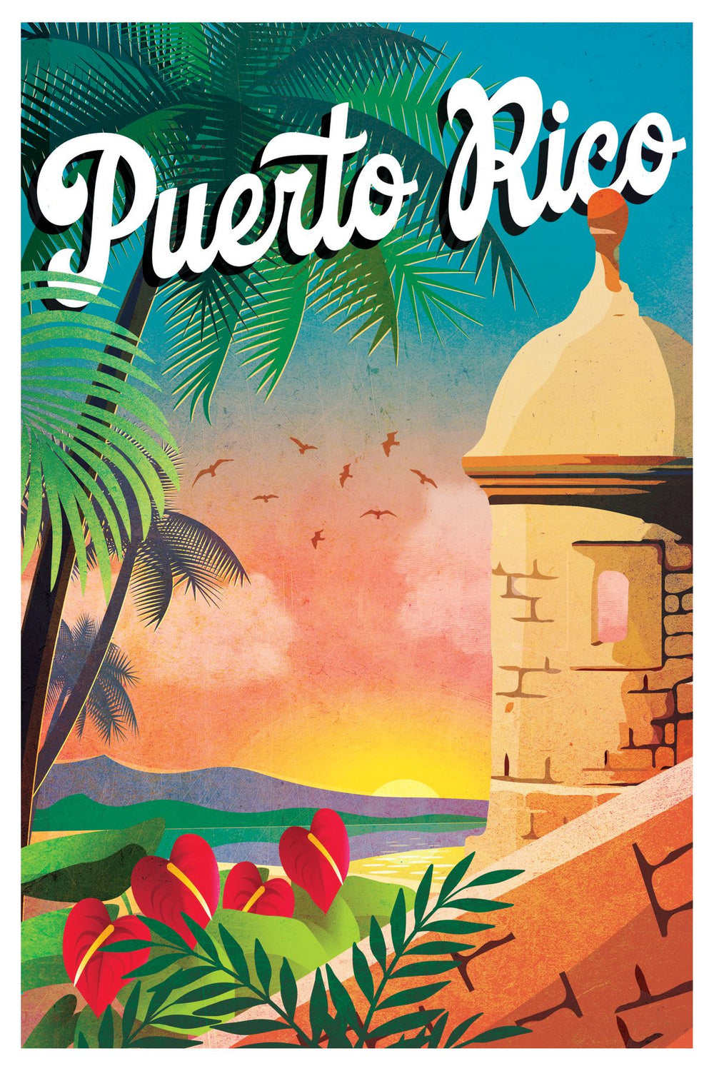 Puerto Rico Tourism Vintage Poster