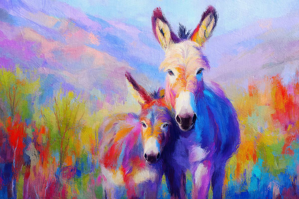 Mother And Child Donkey