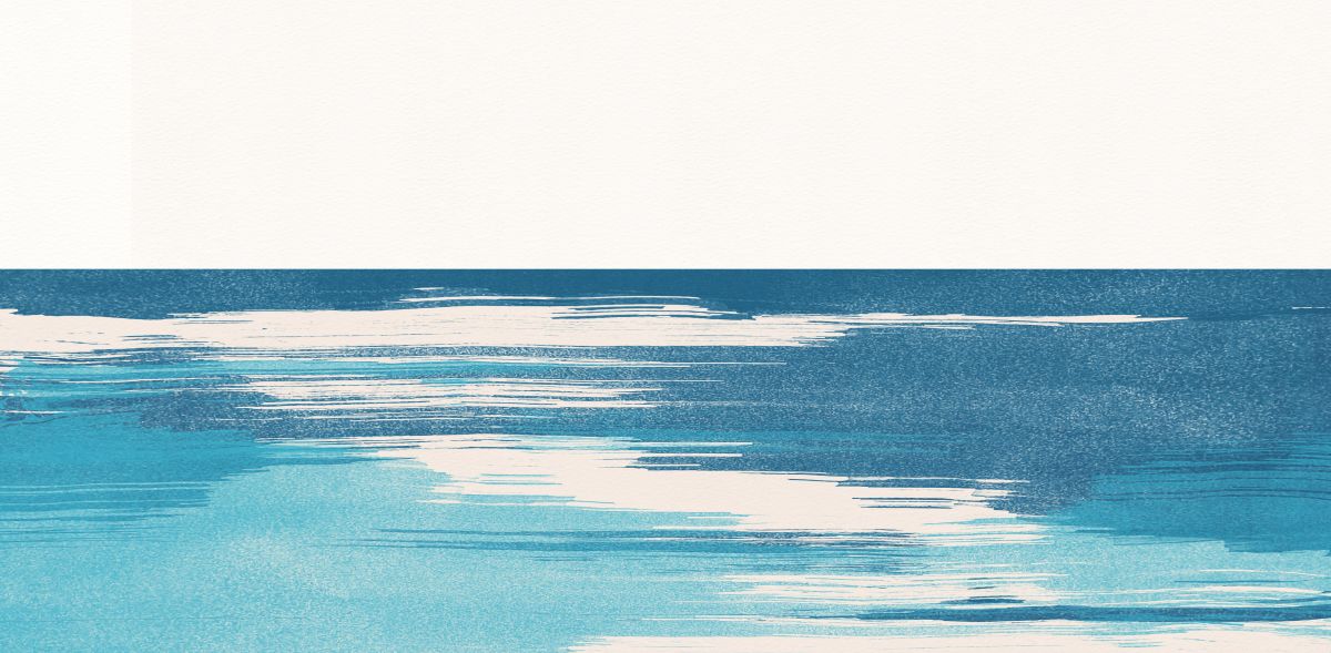 Blue Sea Horizon Triptych