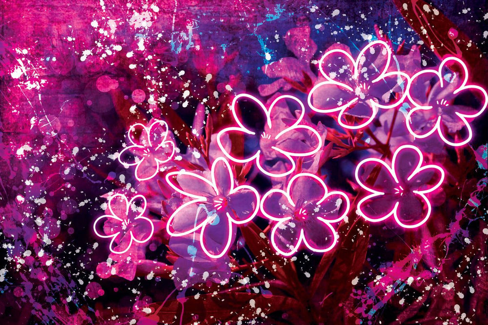 Glowing Pink Flowers