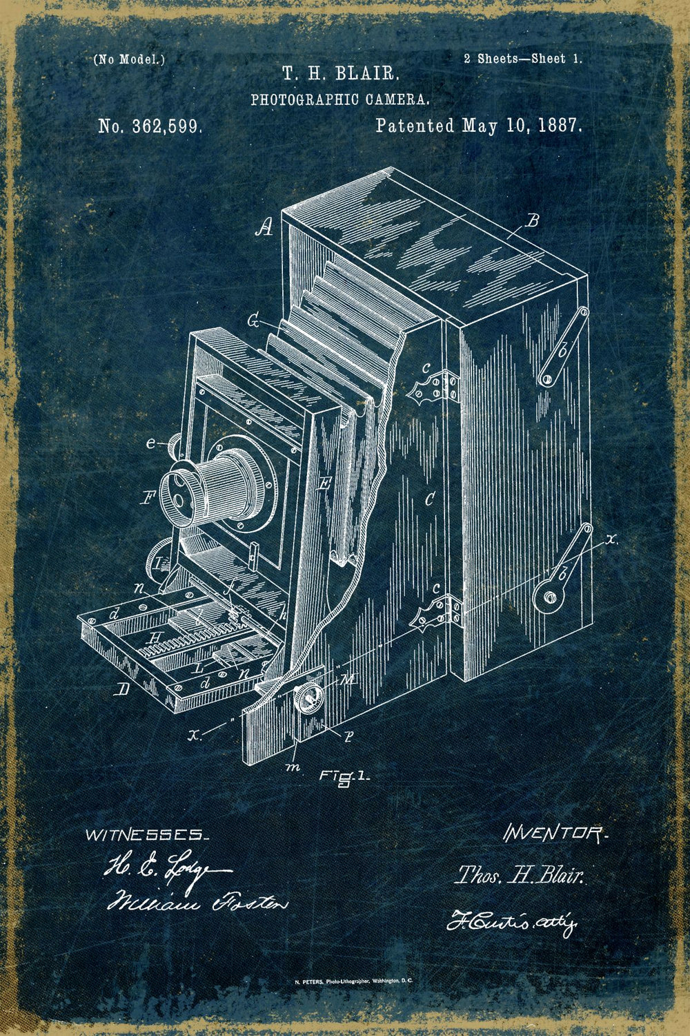Photographic Camera 1887 Patent