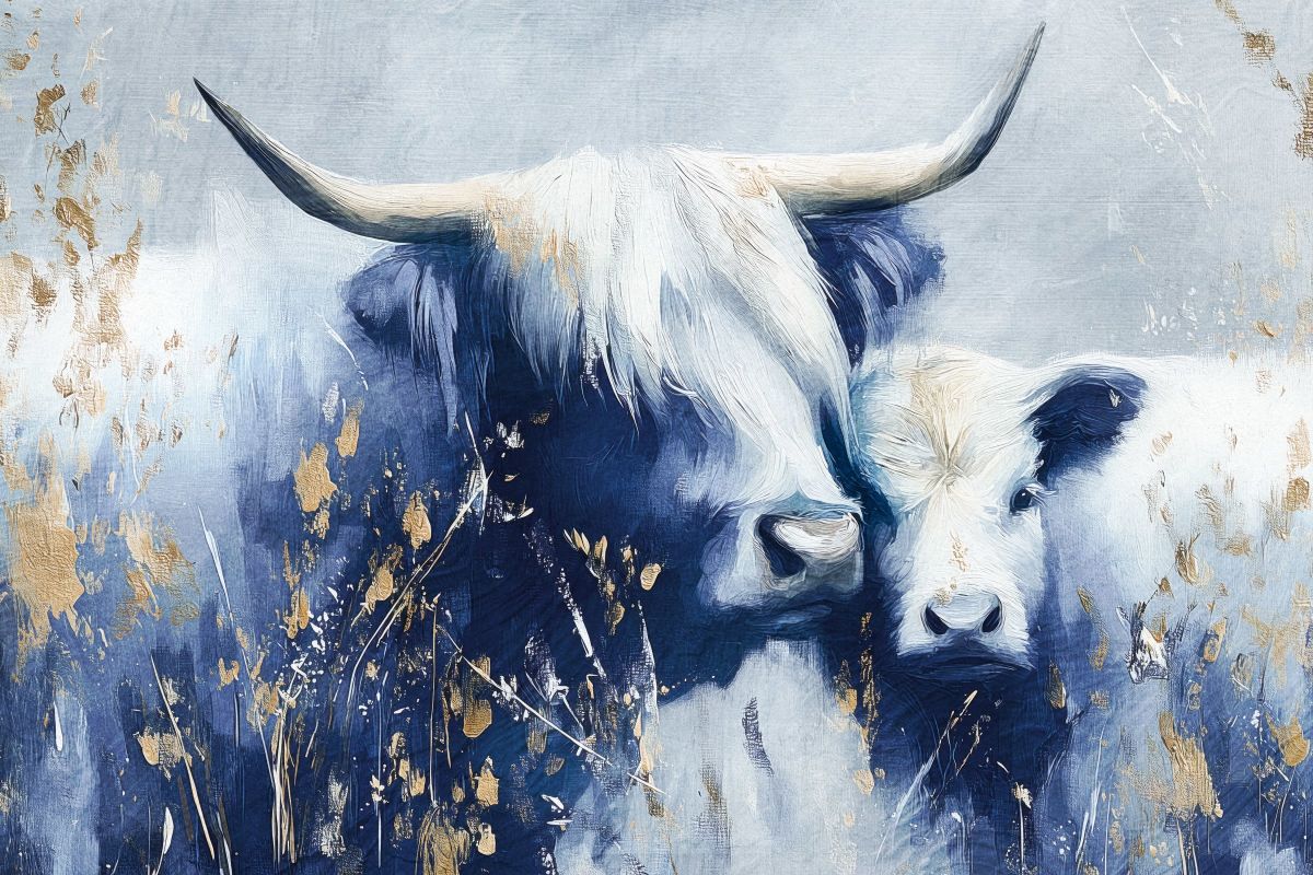 Mother Highland Cow's Love