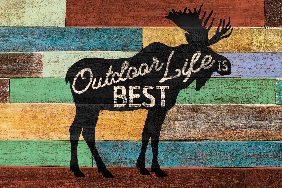 Outdoor Life Is Best Typography