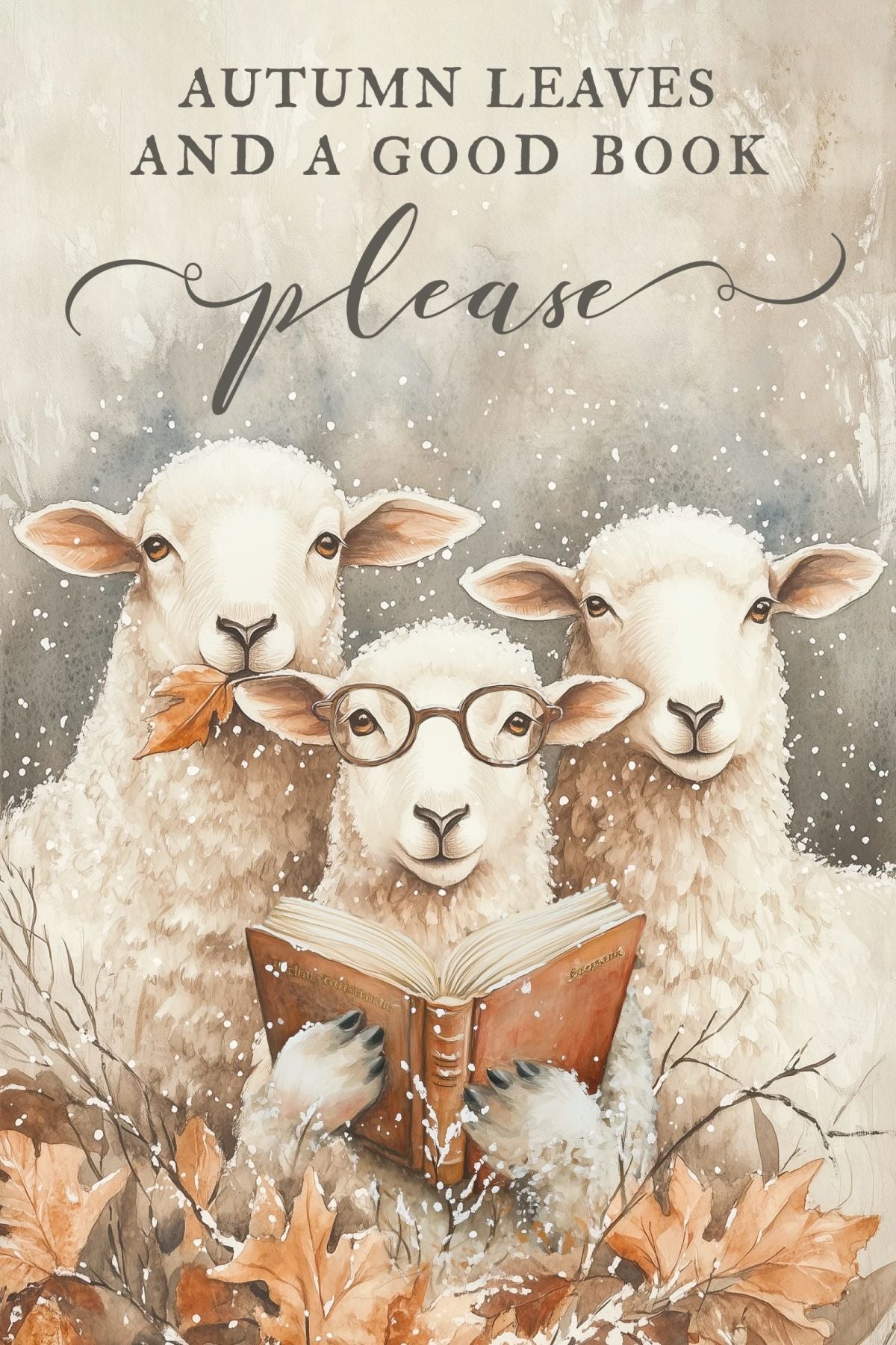 Good Book Please With Sheeps Wall Art