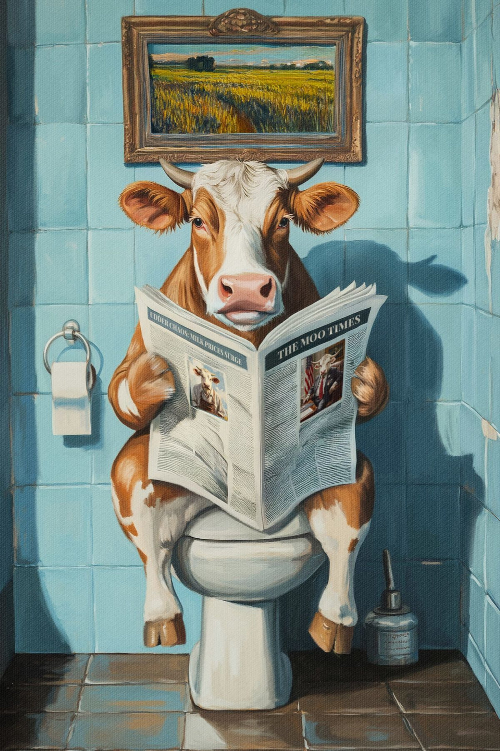 Cow On The Toilet