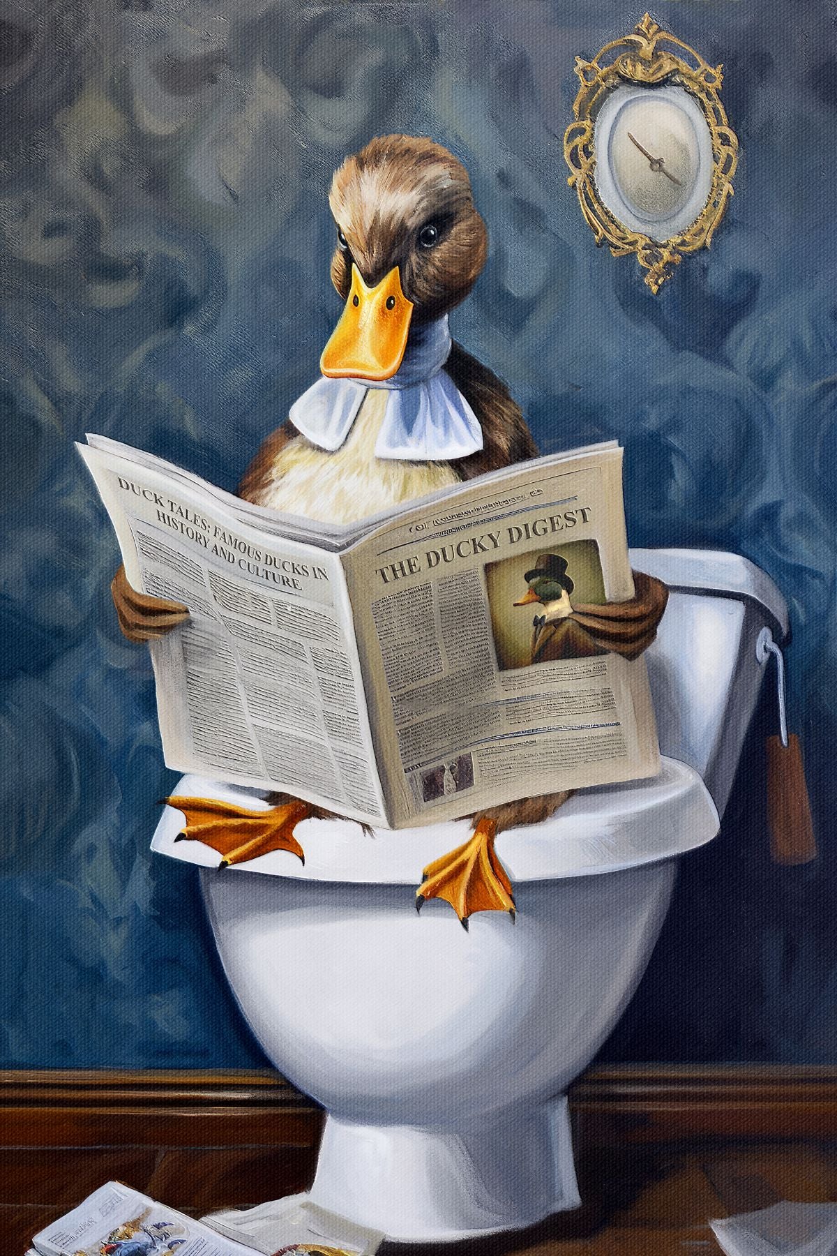 Mallard On A Toilet