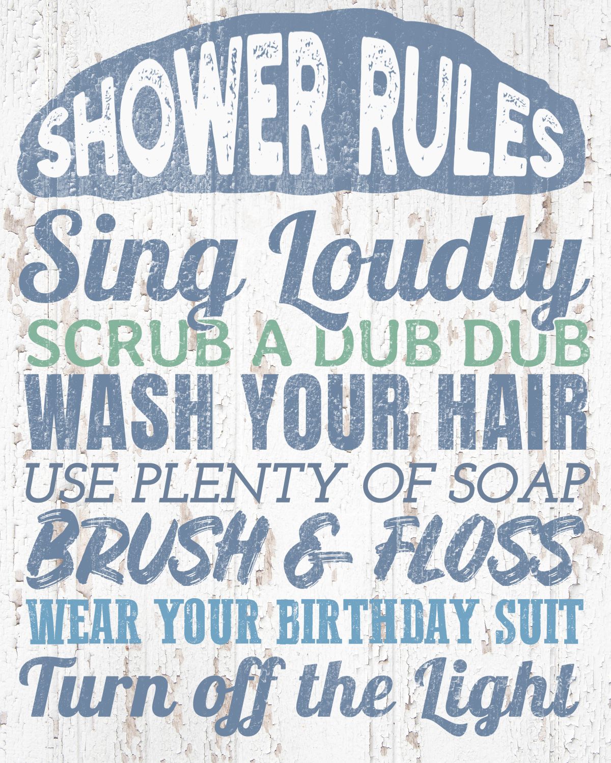 Fun Shower Rules