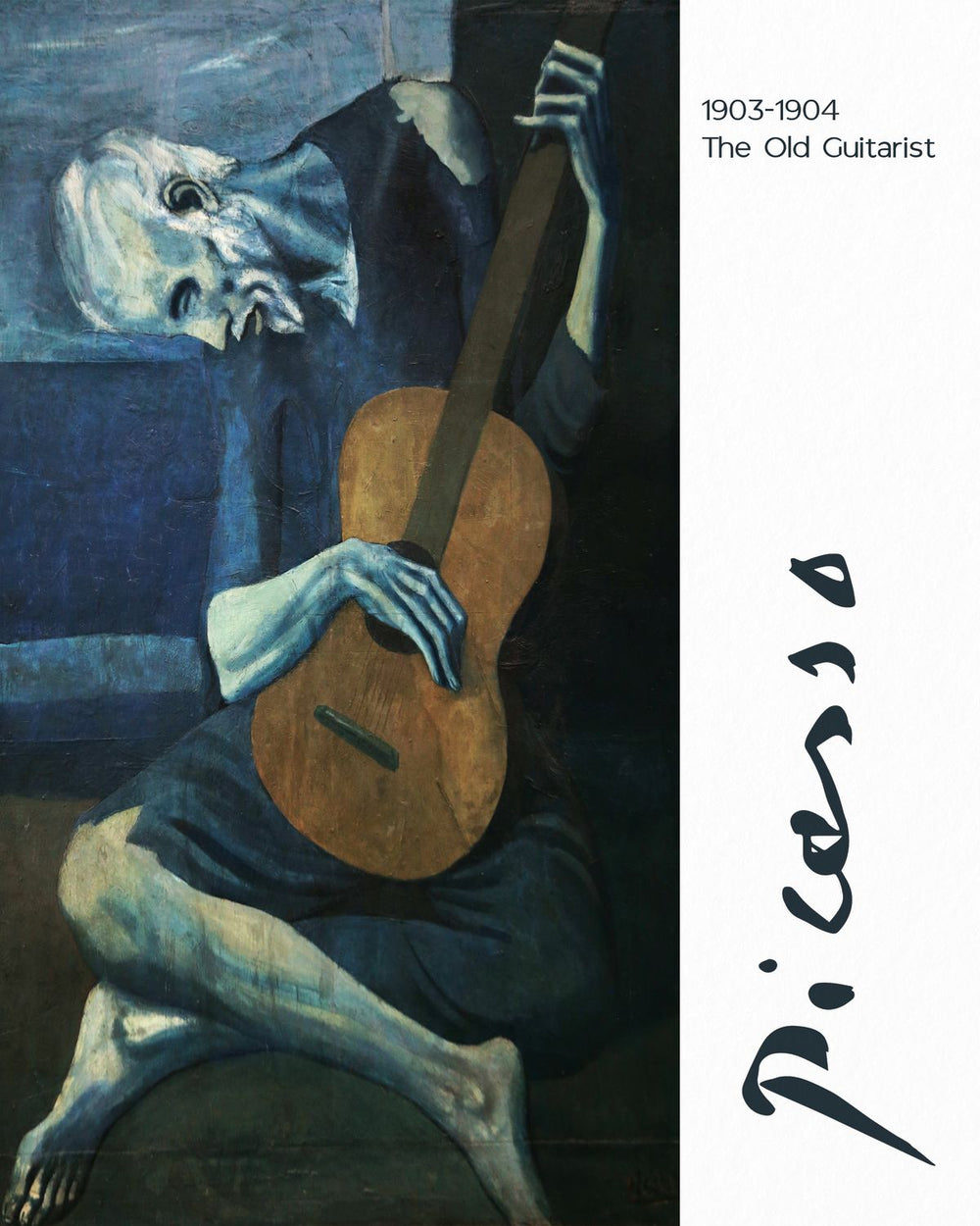 The Old Guitarist Picasso Exhibition Poster
