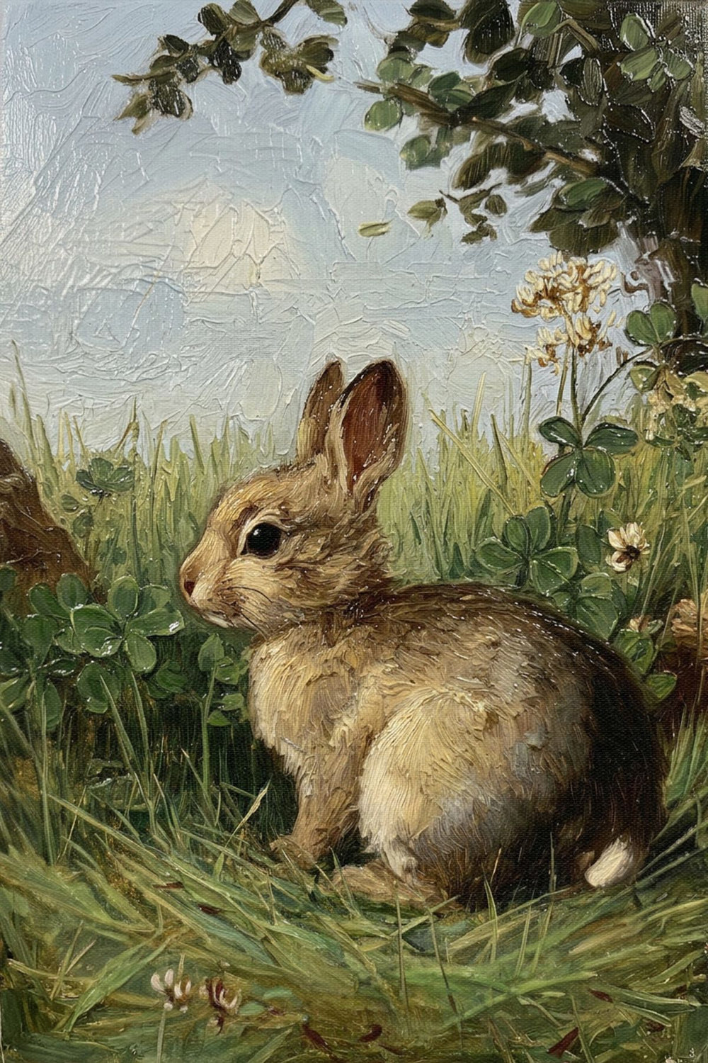 Rabbit in Clover Meadow