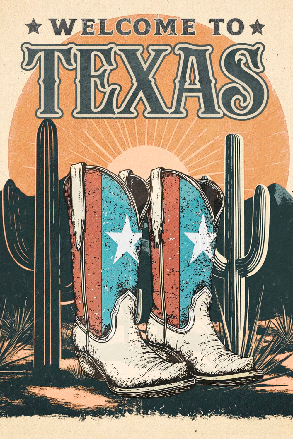 Retro Welcome To Texas