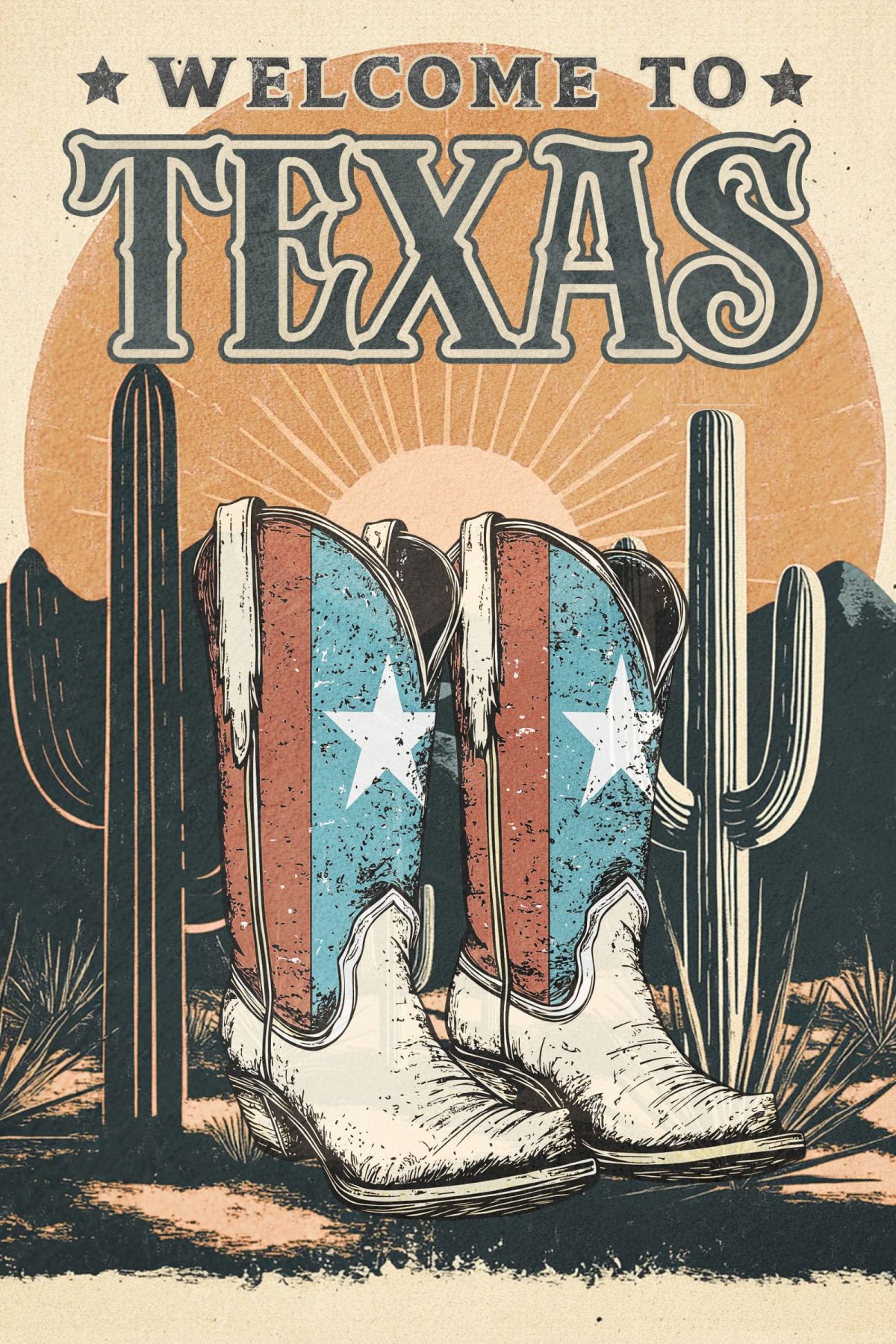 Retro Welcome To Texas