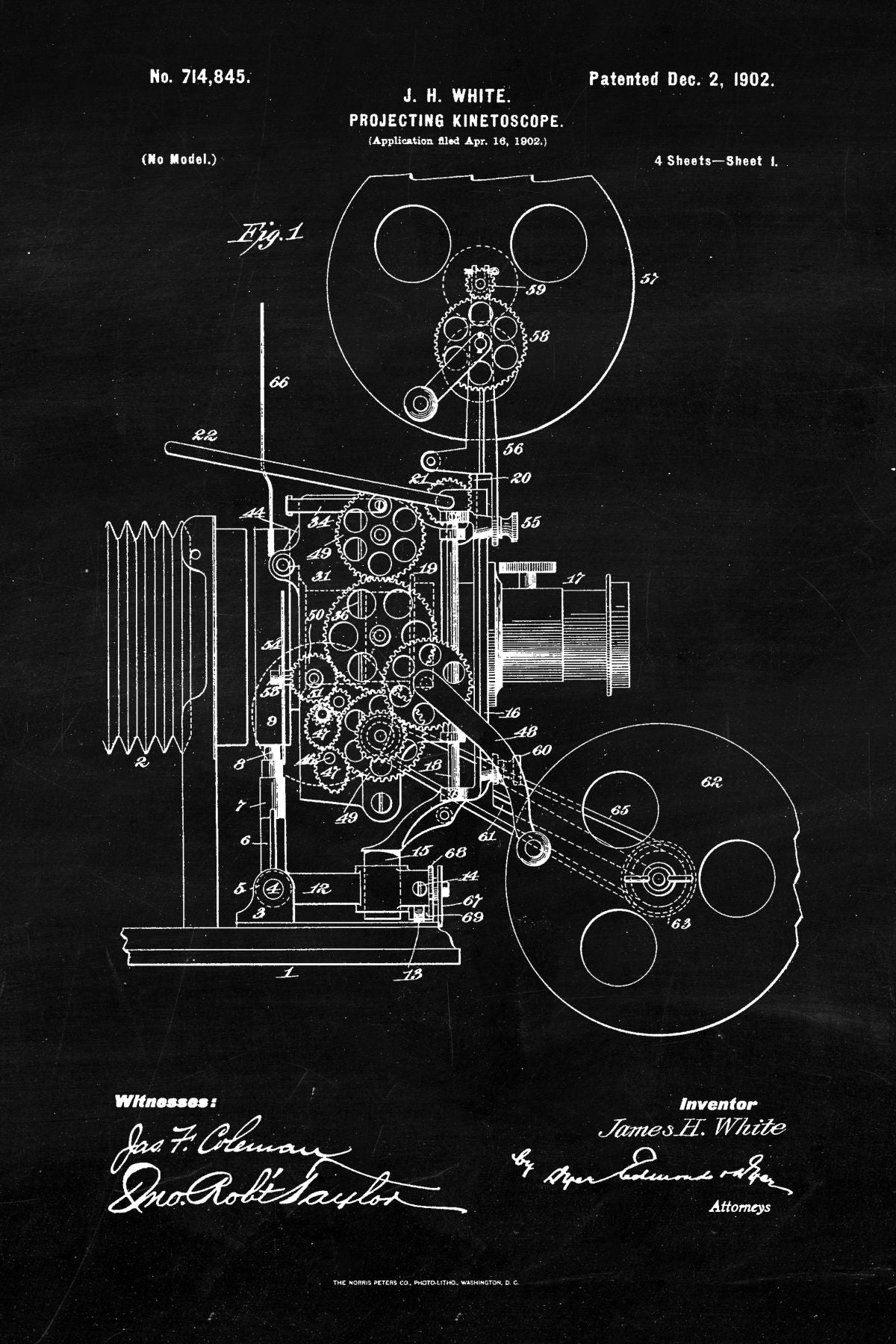 Projecting Kinetoscope Patent