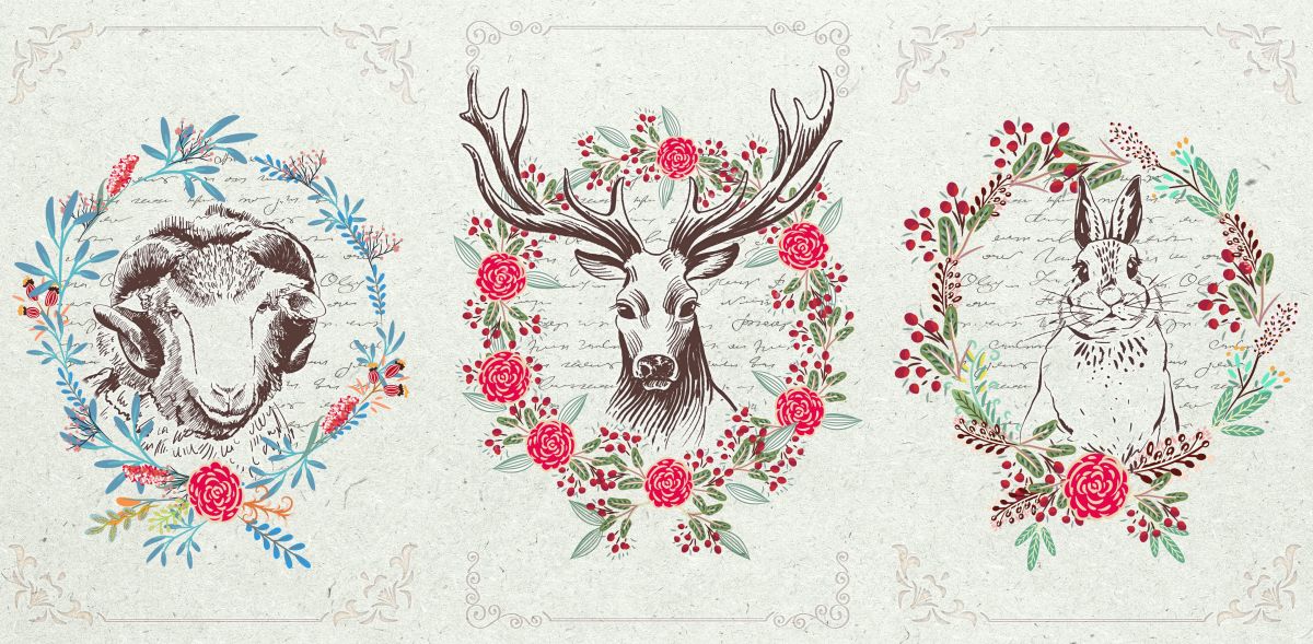 Floral Animal Wreaths