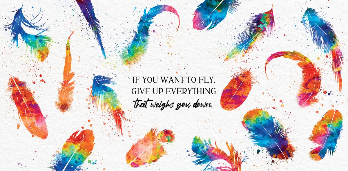 If You Want To Fly Rainbow Feathers