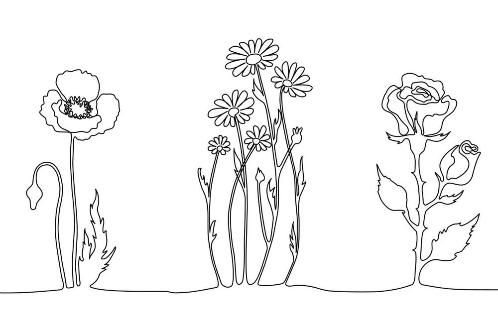 One Line Flowers