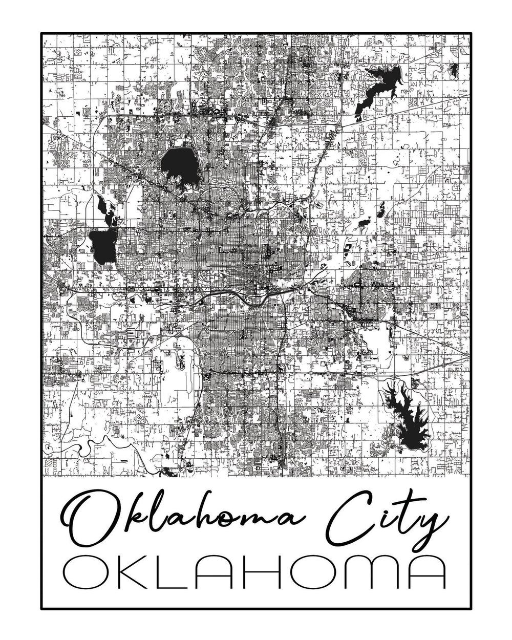 Oklahoma USA City Map