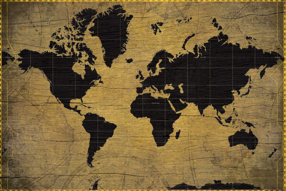 Aged World Map XLIII