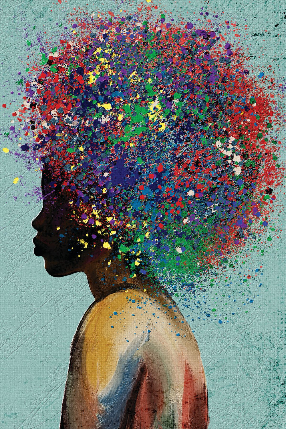 Colorful Woman Afro