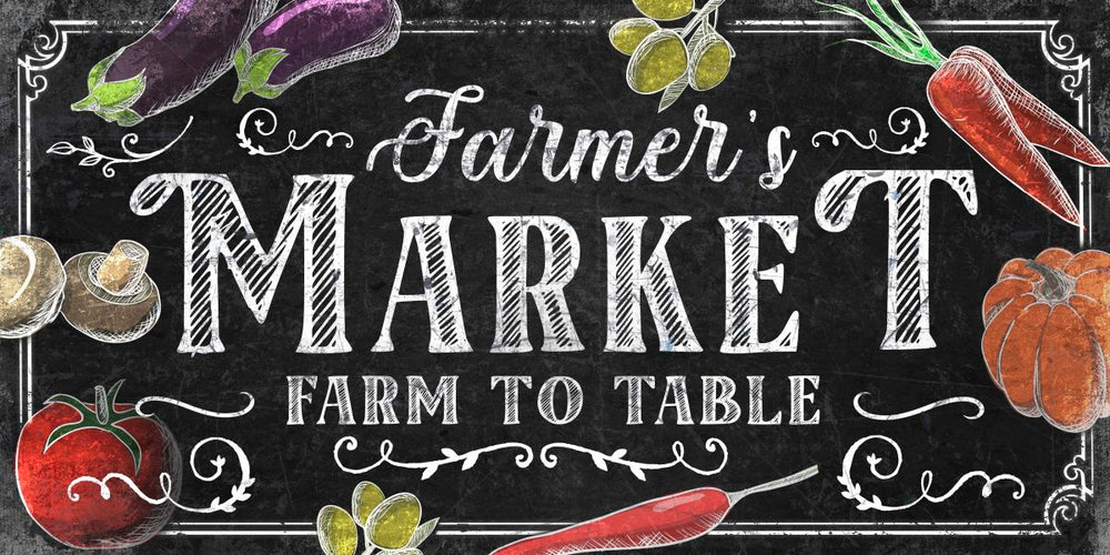 Black Farm To Table - Farm Market Sign