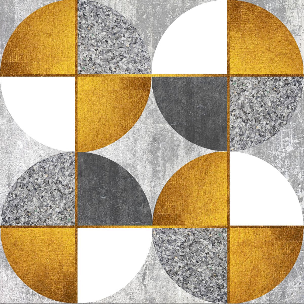 Abstract Geometric Circle Quarters