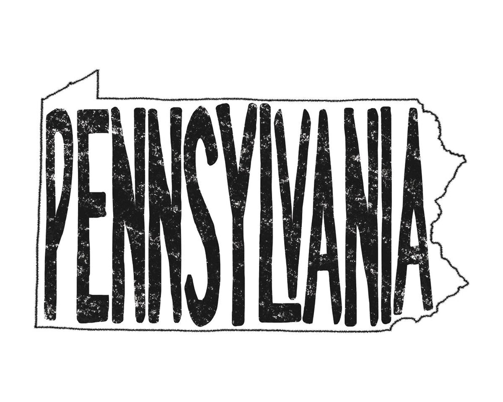 Pennsylvania Minimalist State Map