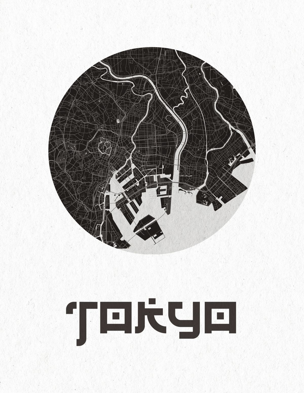 Tokyo City Map BW II