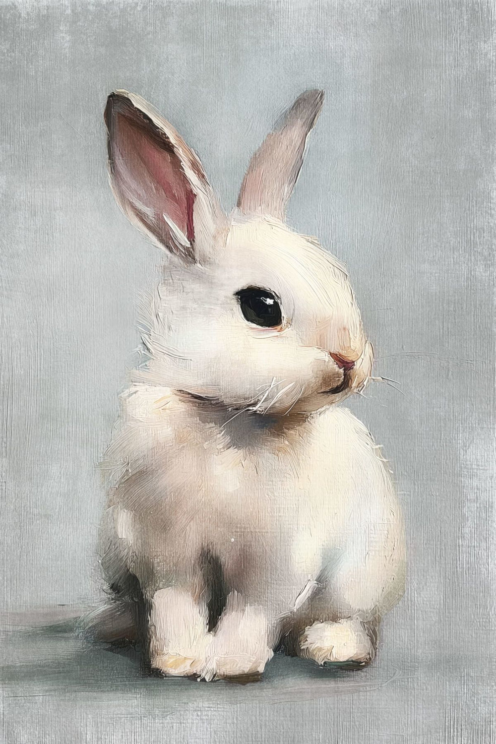 White Bunny Portrait