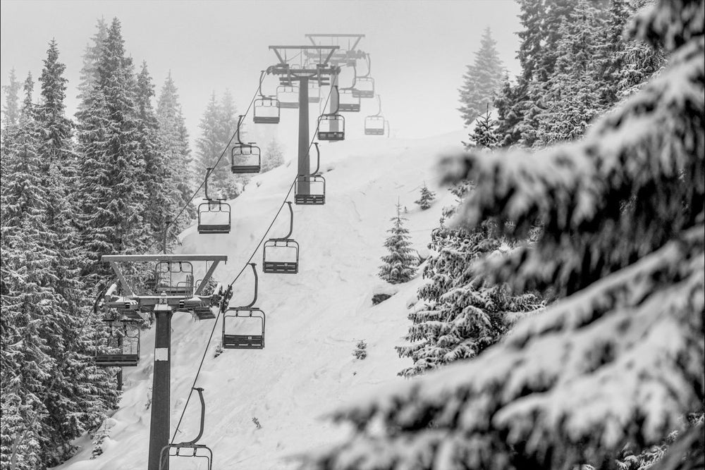 Snowy Ski Lifts