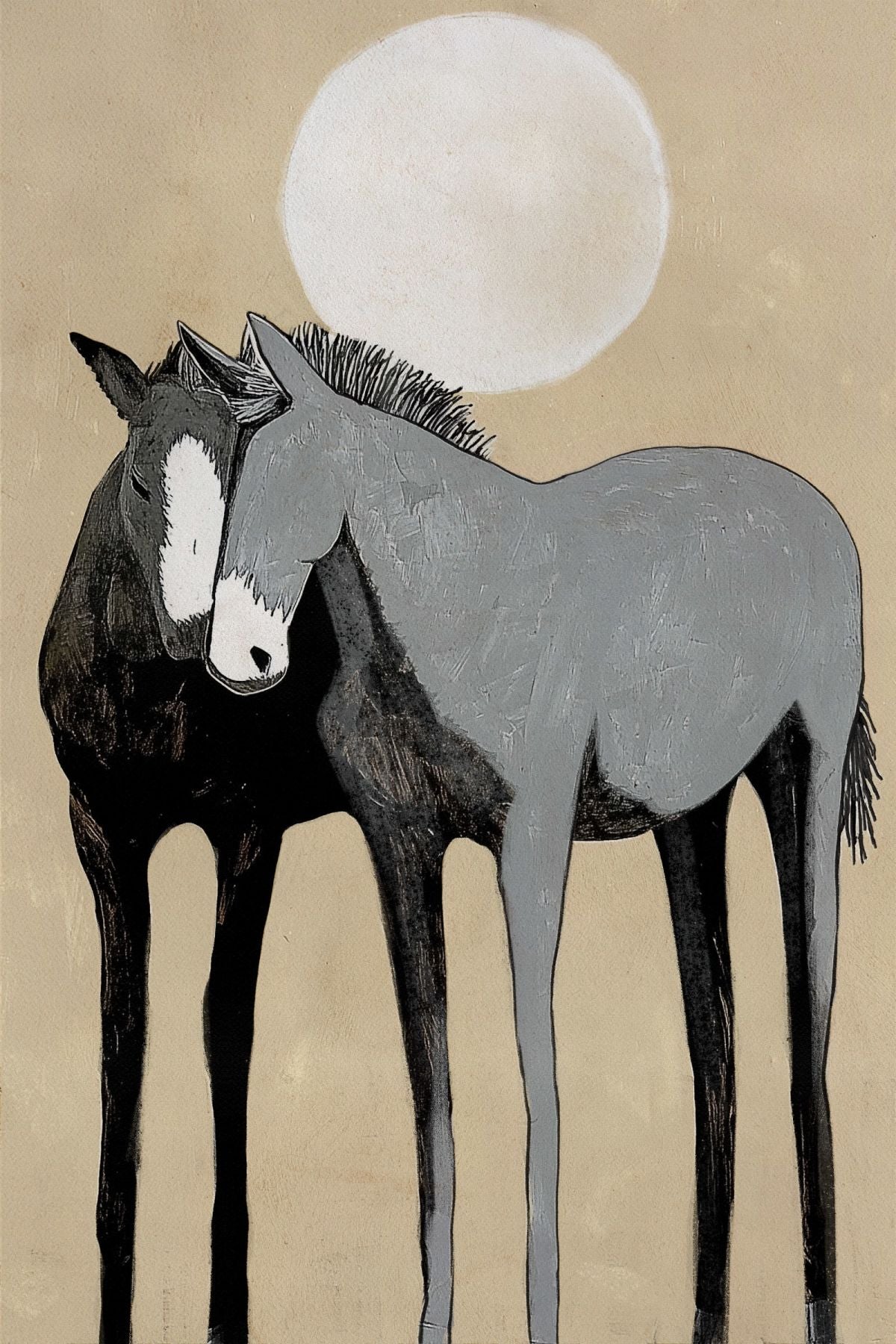 Moonlit Donkeys