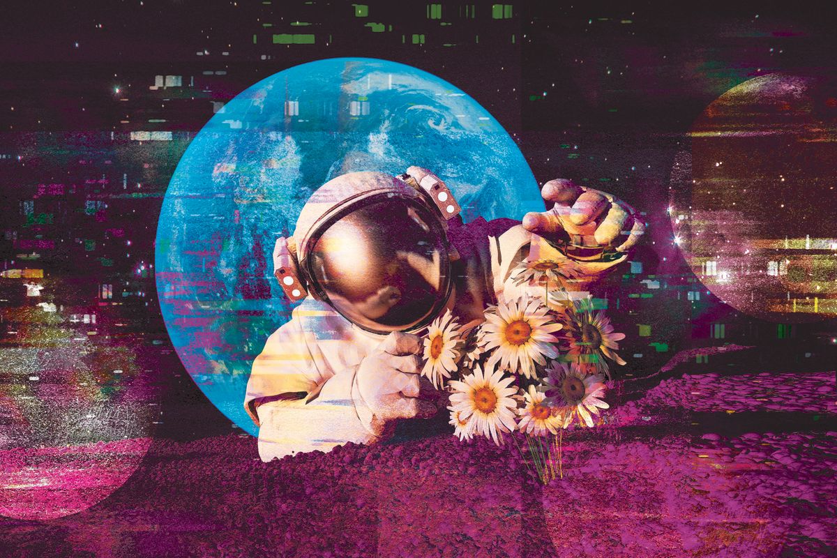 Astronaut And Daisies