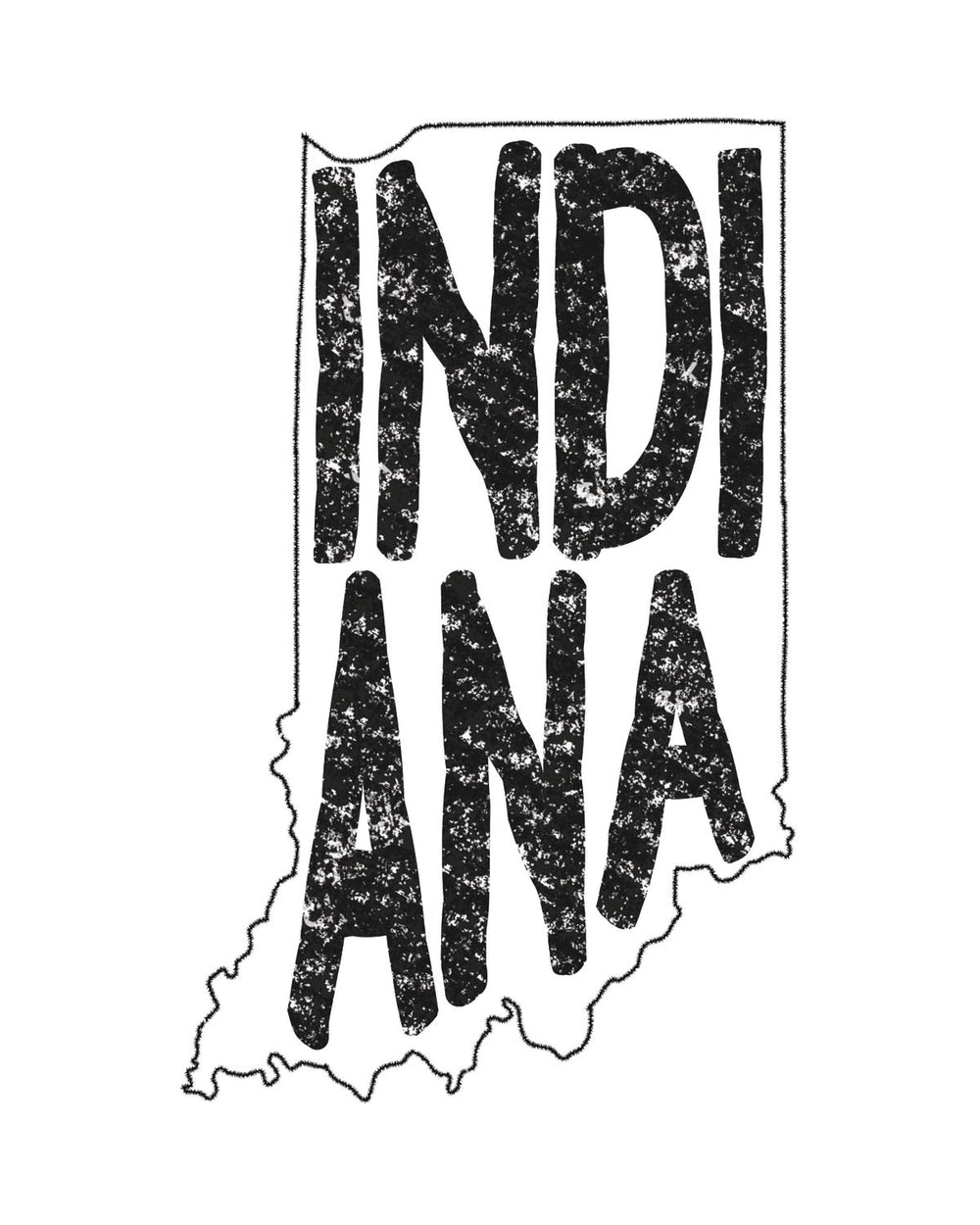 Indiana Minimalist State Map