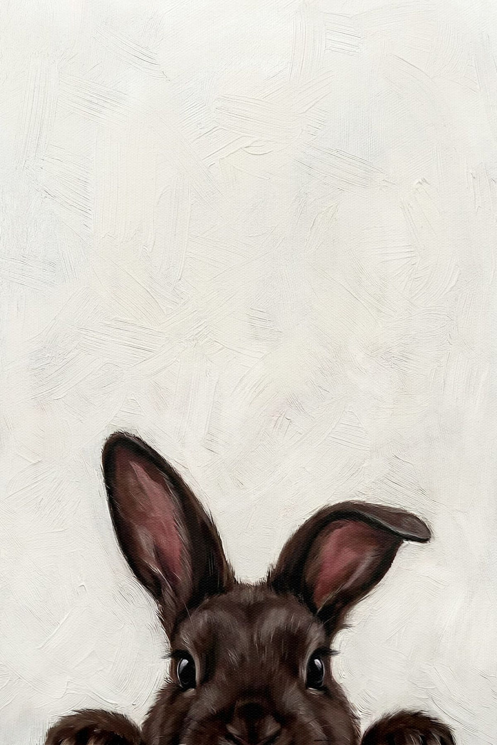Peeking Dark Bunny