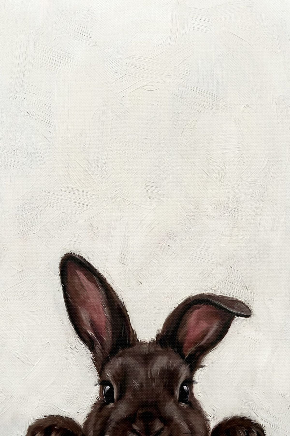 Peeking Dark Bunny
