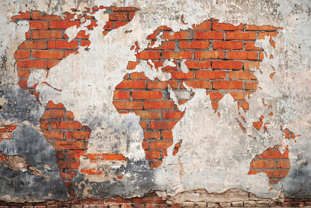 Brick On Concrete World Map