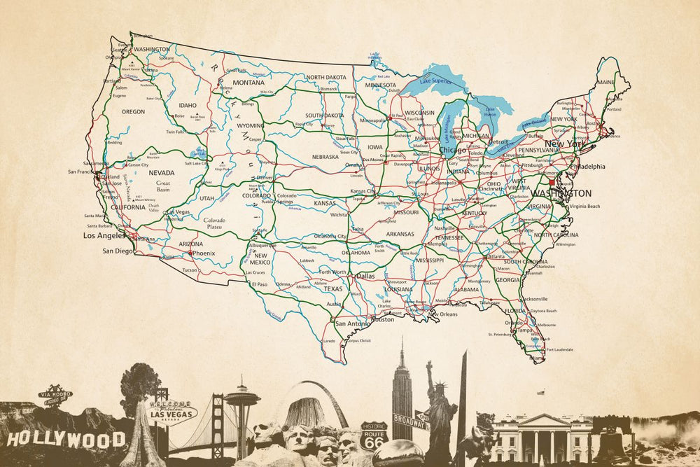 Classic USA Map