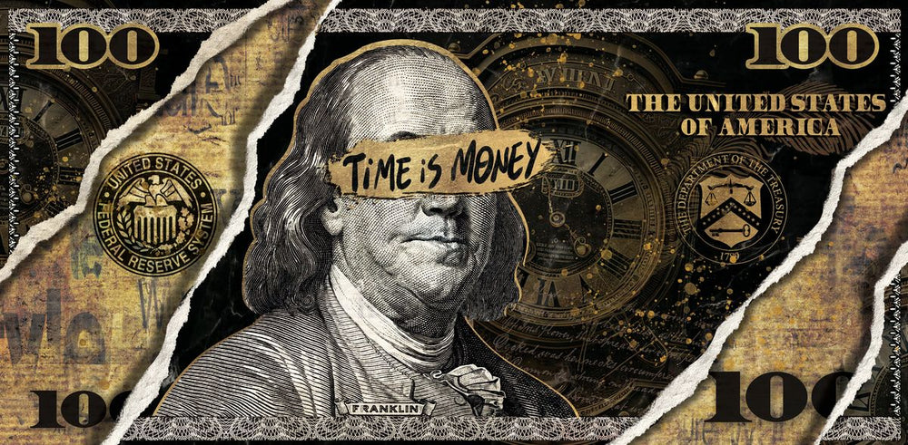 Time Is Money Benjamin Dollar Bill