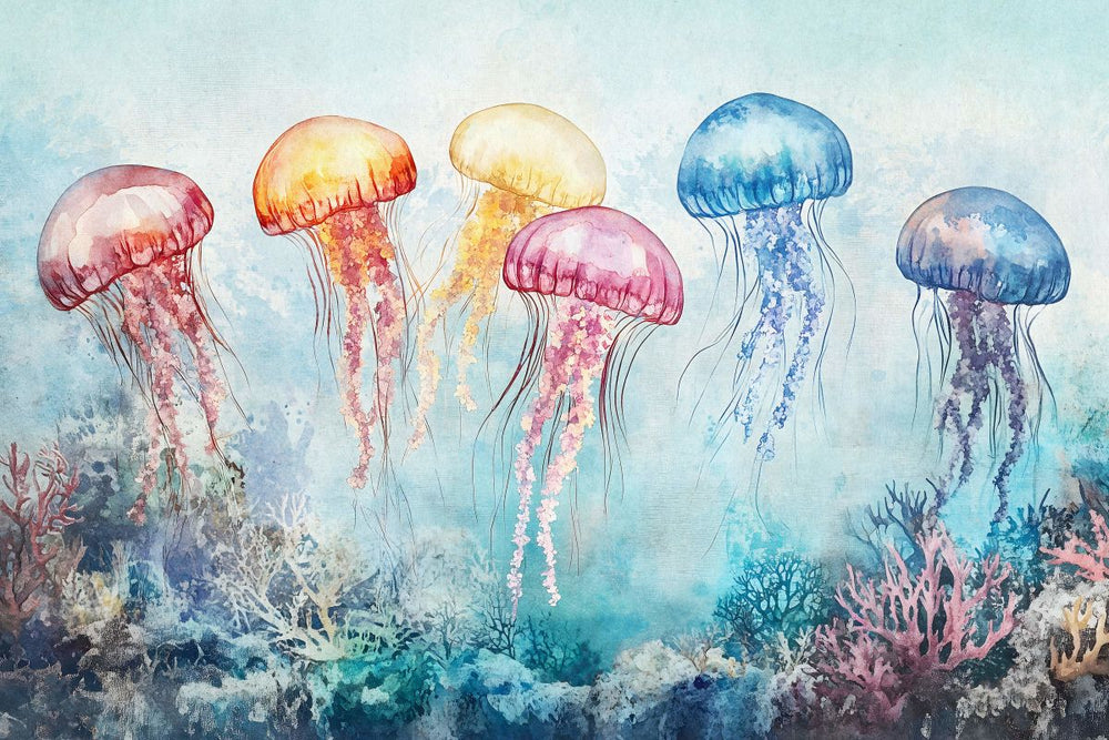 Rainbow Jellyfish Wall Art