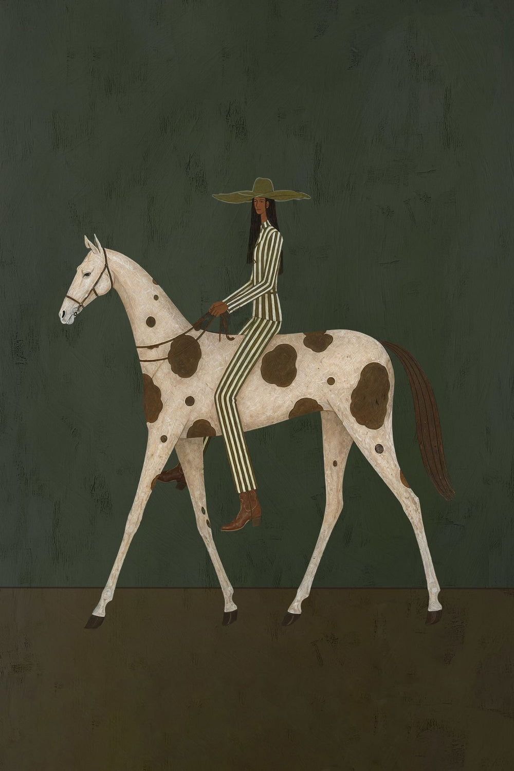 Equestrian Elegance in Stripes