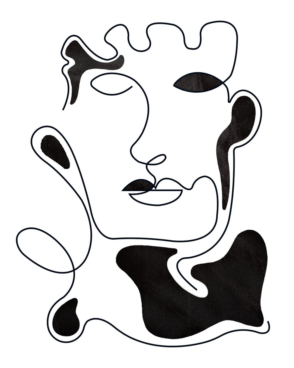 Black Abstract Face