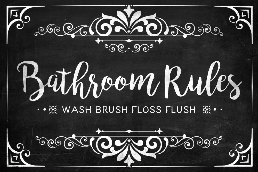 Vintage Bathroom Rules II