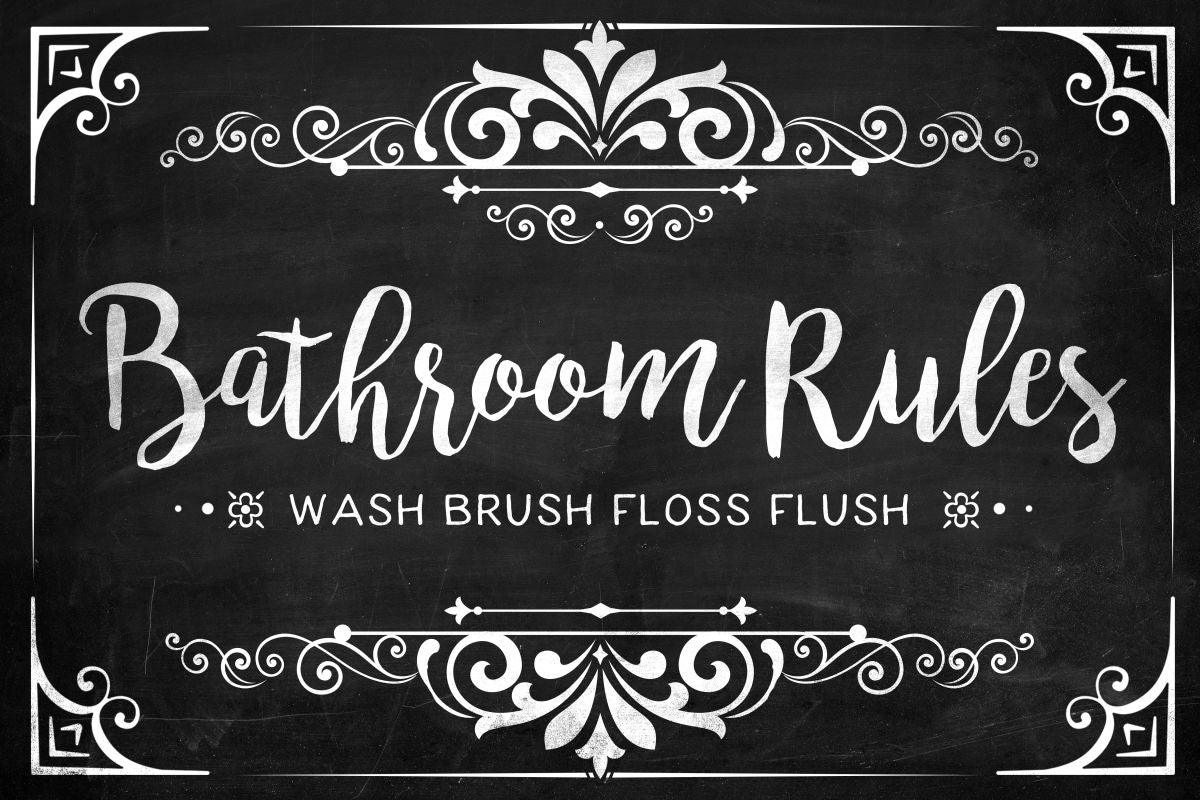 Vintage Bathroom Rules II
