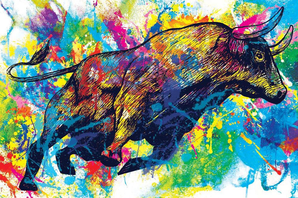 Bull Paint Splash