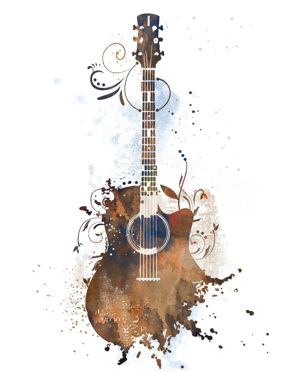 Guitar Splatter Abstract