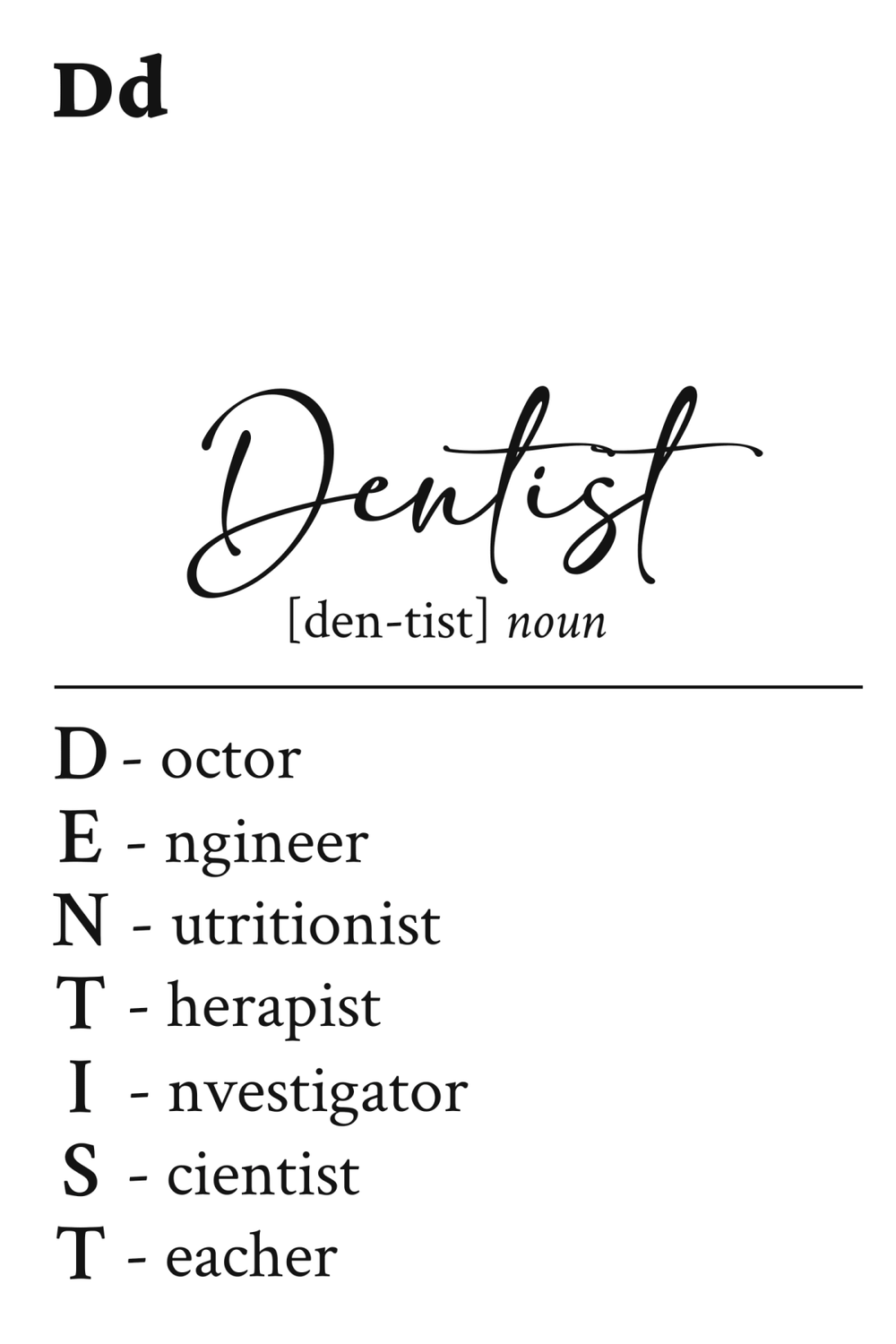 Dentist Acronym
