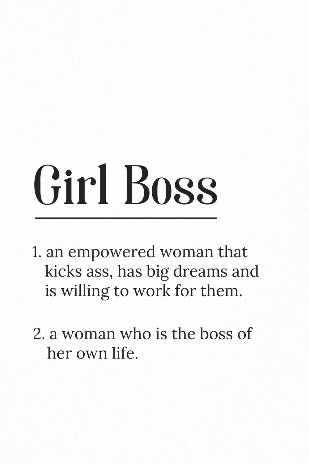 Girl Boss Definition II